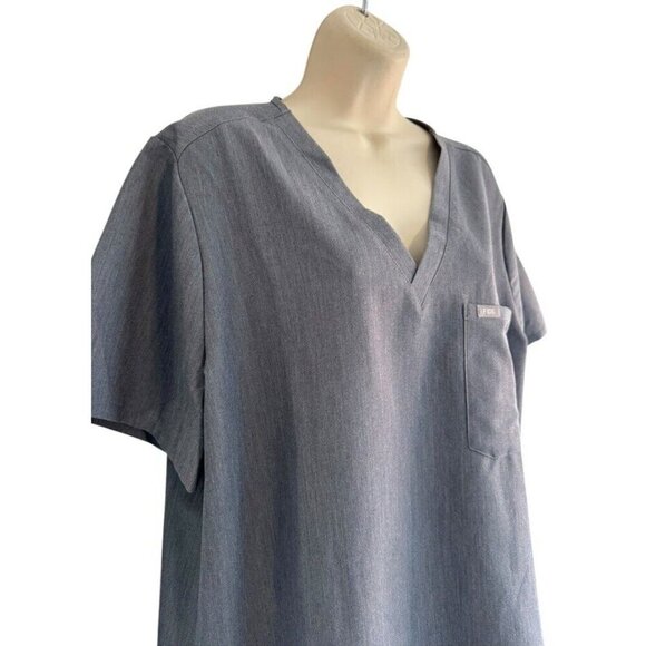 Figs Womens Sz XXL Catarina Technical Collection Scrub Top Graphite Gray - Picture 3 of 8